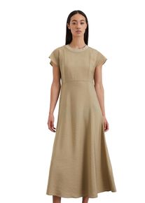 Marc O'Polo MARC O'POLO Damen Midikleid "aus LENZING ECOVERO ", beige, casual, Gr. 36, unifarben, Obermaterial: 83% Viskose, 17% Polyamid; Futter: 100% Nicht