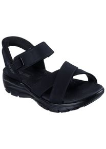 Skechers Damen Sandale "EASY GOING-SOMEWHERE SUNNY", Gr. 37, schwarz, Lederimitat, unifarben, sportlich, Schuhe, Schlupfschuh, Plateausandale mit