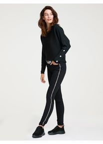 Heine Damen Strickpullover "Pullover", schwarz, Gr. 44, unifarben, 70% Viskose, 30% Polyamid, Pullover