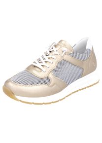 Remonte Damen Slip-On Sneaker "Elisabeth Hurley-Collection", Gr. 36, gold, Leder, Textil, metallic, sportlich, Schuhe, Freizeitschuh, Halbschuh,