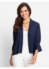 Lady Damen Shirtjacke "Shirtjacke", blau, Gr. 38, unifarben, 95% Polyester, 5% Elasthan, Shirts