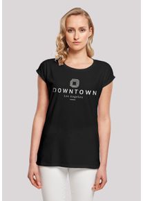 F4NT4STIC Damen T-Shirt "Downtown LA SHORT SLEEVE TEE", schwarz, casual, Gr. XXL, Obermaterial: 100% Baumwolle, Shirts, Print