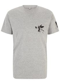 Merchcode Herren T-Shirt "Merchcode Herren Linkin Park Flag Tee", grau, casual, Gr. S, bedruckt, 90% Baumwolle, 10% Polyester, Shirts