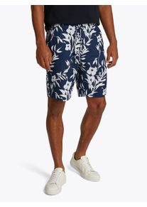Tommy Hilfiger Herren Shorts "HARLEM PO LINEN PRINT SHORT", blau, Gr. 31, Web, Obermaterial: 100% Leinen, Hosen, mit Allover Print