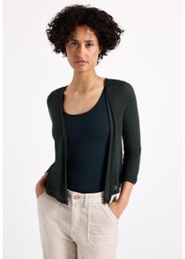 Street One Damen Cardiganpine grove grün, casual, Gr. 38, unifarben, Stoff, 91% Viskose, 9% Elasthan, Strickjacken, mit 3/4 Ärmeln