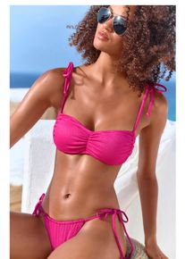 Lascana Damen Bikini-Hose "Glitter", pink, Gr. 40, Glitzerfäden, Obermaterial: 79% Polyamid, 11% Elasthan, 10% metallisierte Fasern. Futter: 90%