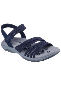 Skechers Damen Sandale "REGGAE SLIM", Gr. 42, blau, Textil, Lederimitat, casual, Schuhe, Sommerschuh, Trekking Sandale mit praktischem Klettverschluss