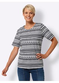 Classic Basics Damen Kurzarmshirt "Kurzarm-Shirt", bunt, Gr. 54, gemustert, bedruckt, 100% Baumwolle, Shirts