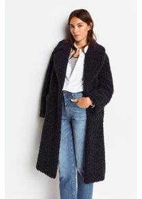 RICHROYAL Damen Fellimitatmantel, blau, casual, Gr. 38, unifarben, Web, Obermaterial: 100% Polyester, Mäntel, im Teddyfell-Look