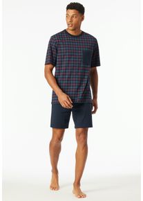 Schiesser Herren Shorty ""Comfort Essentials"", Gr. 48, blau, Single Jersey, Obermaterial: 100% Baumwolle, unifarben, casual, Homewear-Sets, mit