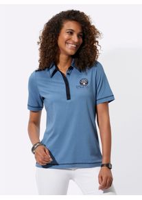 Casual Looks Damen Poloshirt "Shirt", blau, Gr. 36, unifarben, bedruckt, gemustert, 50% Baumwolle, 50% Modal, Shirts