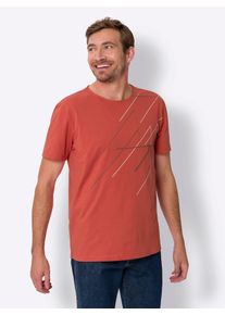 CLASSIC Herren Kurzarmshirt "Freizeitshirt", rot, Gr. 60, gemustert, mehrfarbig, 100% Baumwolle, Shirts