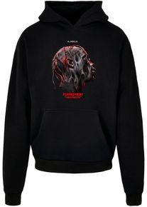 Herren Kapuzensweatshirt "Upscale by Mister Tee Herren Flying High Heavy Oversize Hoodie", schwarz, Gr. XL, UPSCALE BY MISTER TEE, bedruckt, 100%