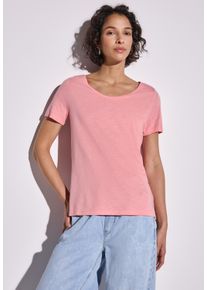 Street One Damen T-Shirt "Style Gerda"blush peach, casual, Gr. 40, unifarben, Jersey, Obermaterial: 50% Baumwolle, 50% Modal, Shirts