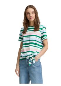 Damen T-Shirt, bunt, modisch, Gr. M, Tom Tailor Denim, gestreift, Single Jersey, Obermaterial: 100% Baumwolle, Shirts, mit Minimalprint und