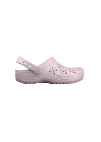 Crocs Kinder Clog "Classic Floral Cut Out Clog", Gr. 32, rosa, Croslite, geblümt, casual, Schuhe, Sandale mit schwenkbarem Fersenriemen