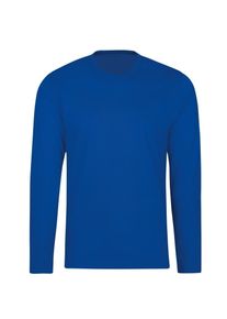 TRIGEMA Herren T-Shirt "TRIGEMA Langarmshirt aus 100% Baumwolle", blau, Basic, Gr. L, 100% Baumwolle, Shirts