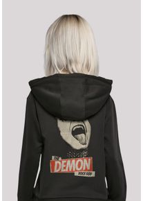 F4NT4STIC Damen Kapuzenpullover "Kiss Rock Music God", schwarz, casual, Gr. S, Obermaterial: 65% Baumwolle, 35% Polyester, Pullover, Weihnachten,