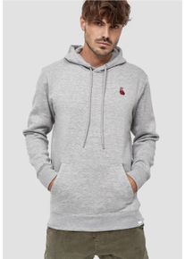 MIKON Herren Kapuzensweatshirt, grau, Gr. M, unifarben, 65% Baumwolle, 35% Polyester, Sweatshirts, im zeitlosen Design