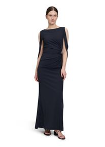 Vera Mont Damen Abendkleid "Vera Mont Abendkleid mit Spitze", blau, elegant, Gr. 38, Cru00eape, Spitze, Obermaterial: 95% Polyester, 5% Elasthan.