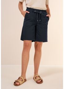 Cecil Damen Shorts, blau, casual, Gr. XS, unifarben, Web, 98% Baumwolle, 2% Elasthan, Hosen, Middle Waist