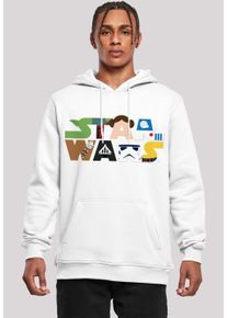 F4NT4STIC Herren Kapuzenpullover "Star Wars Character Logo", weiß, casual, Gr. L, Obermaterial: 65% Baumwolle, 35% Polyester, Pullover, Print