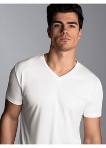 TRIGEMA Herren T-Shirt "TRIGEMA V-Shirt aus 100% Lyocell", weiß, Basic, Gr. M, 100% Lyocell, Shirts