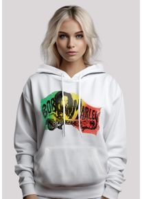 F4NT4STIC Damen Kapuzenpullover "Bob Marley Chords Reggae Music", weiß, casual, Gr. M, Obermaterial: 65% Baumwolle, 35% Polyester, Pullover, Premium
