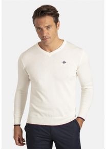 Herren Strickpullover "Appel", beige, casual, Gr. M, SIR RAYMOND TAILOR, unifarben, 50% Baumwolle, 50% Polyacryl, Pullover, mit farblich abgesetzten