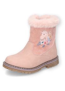 Kinder Winterboots, Dockers by Gerli, Gr. 30, rosa, Nubuklederimitat, Textil, casual, Schuhe, Stiefel, Glitzerschuh mit Warmfutter