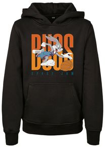 MisterTee Jungen Sweatshirt "MisterTee Herren Kids Space Jam Bugs Hoody", schwarz, Gr. 146, unifarben, 65% Baumwolle, 35% Polyester, Sweatshirts