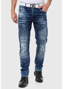 Cipo & Baxx CIPO & BAXX Herren 5-Pocket-Jeans "Jeans", blau, casual, Gr. 38, unifarben, 99% Baumwolle;1% Elasthan, Jeans, mit stylischer Waschung