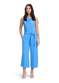BETTY & CO BETTY & CO Damen Overall "Betty & Co Jumpsuit mit Wasserfallausschnitt", blau, feminin, Gr. 36, Obermaterial: 100% Polyester. Futter: 100%