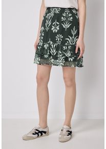 Damen Sommerrockdesert pine grün, casual, Gr. 32, STREET ONE STUDIO, geblümt, Stoff, 100% Polyester, Röcke, mit allover Blumenprint
