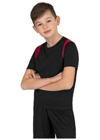 TRIGEMA Kinder T-Shirt "TRIGEMA Sport T-Shirt mit Netzeinsätzen", schwarz, sportlich, Gr. 152, 100% Polyester, Shirts