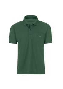 TRIGEMA Damen Poloshirt "TRIGEMA Polohemd mit Brusttasche", grün, Basic, Gr. XL, 100% Baumwolle, Shirts