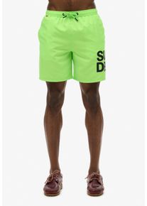 Superdry Herren Badeshorts "SPORTSWEAR LOGO 17 SWIM SHORT", grün, modisch, Gr. XXL, bedruckt, Web, Polyester, Badehosen