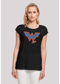 F4NT4STIC Damen T-Shirt "DC Comics Wonder Woman 84 Neon Emblem", schwarz, casual, Gr. XXL, Obermaterial: 100% Baumwolle, Shirts, Print