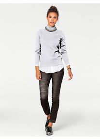 Heine Damen Rollkragenpullover "Rollkragen-Pullover", weiß, Gr. 34, unifarben, 100% Baumwolle, Pullover