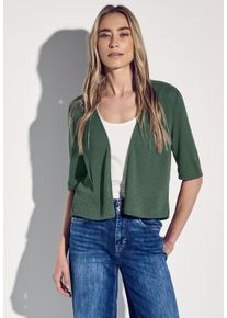 Street One Damen Cardigan, grün, casual, Gr. 34, unifarben, Stoff, 76% Polyester, 19% Viskose, 5% Elasthan, Strickjacken, in Unifarbe