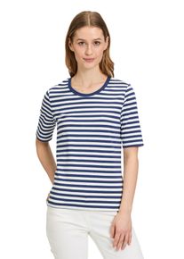 Betty Barclay Damen Kurzarmshirt "Betty Barclay Basic Shirt mit Streifen", blau, casual, Gr. 36, Jersey, Obermaterial: 95% Baumwolle, 5% Elasthan.,