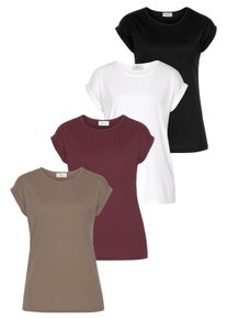 Boysen's BOYSEN'S Damen T-Shirt, bunt, Basic, Gr. 50, unifarben, clean, Obermaterial: 50% Baumwolle, 50% Polyester, Shirts, Kurzarm, basic,