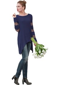 Heine Damen Rundhalsshirt "Shirt", blau, Gr. 34, unifarben, 95% Viskose, 5% Elasthan, Shirts