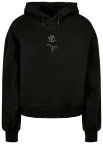 Merchcode Damen Kapuzenpullover "Merchcode Damen Ladies Spring - Rose Oversized Hoody", schwarz, casual, Gr. S, mehrfarbig, 100% Baumwolle, Pullover