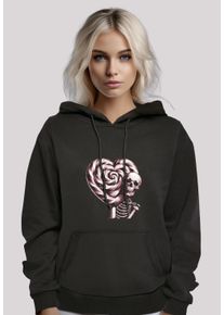 F4NT4STIC Damen Kapuzenpullover "Süße Süßigkeiten Herzform Liebe", schwarz, casual, Gr. XXL, Obermaterial: 65% Baumwolle, 35% Polyester, Pullover,