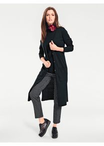 Heine Damen Longstrickjacke, schwarz, Gr. 34, unifarben, 100% Baumwolle, Strickjacken