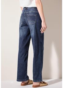 Cecil Damen Loose-fit-Jeans, blau, casual, Gr. 28, unifarben, Jeans, 78% Baumwolle, 20% Polyester, 2% Elasthan, Jeans, im Loose Fit