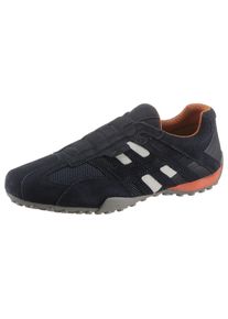 Geox Herren Slip-On Sneaker "UOMO SNAKE", Gr. 45, blau, Veloursleder, Textil, sportlich, Schuhe, Freizeitschuh, Slipper mit Geox Spezial Membran