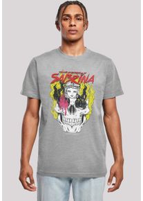 F4NT4STIC Herren T-Shirt "Chilling Adventures of Sabrina Boys Skull", grau, casual, Gr. XXL, Obermaterial: 100% Baumwolle, Shirts, Herren,Premium
