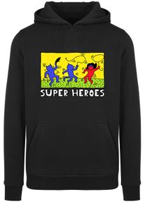 F4NT4STIC Herren Sweatshirt "F4NT4STIC Herren Batman Pop Art -WHT with Fitted heavy hoody", schwarz, Gr. S, unifarben, 65% Baumwolle, 35% Polyester,